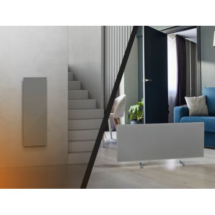 AENO - Išmanusis elektrinis infraraudonųjų spindulių skydelis su LED ekranas 700W laikmatis/termostatas IP44 Wi-fi pilka