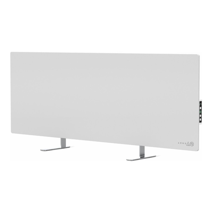 AENO - Išmanusis elektrinis infraraudonųjų spindulių skydelis su LED ekranas 700W laikmatis/termostatas IP44 Wi-fi balta