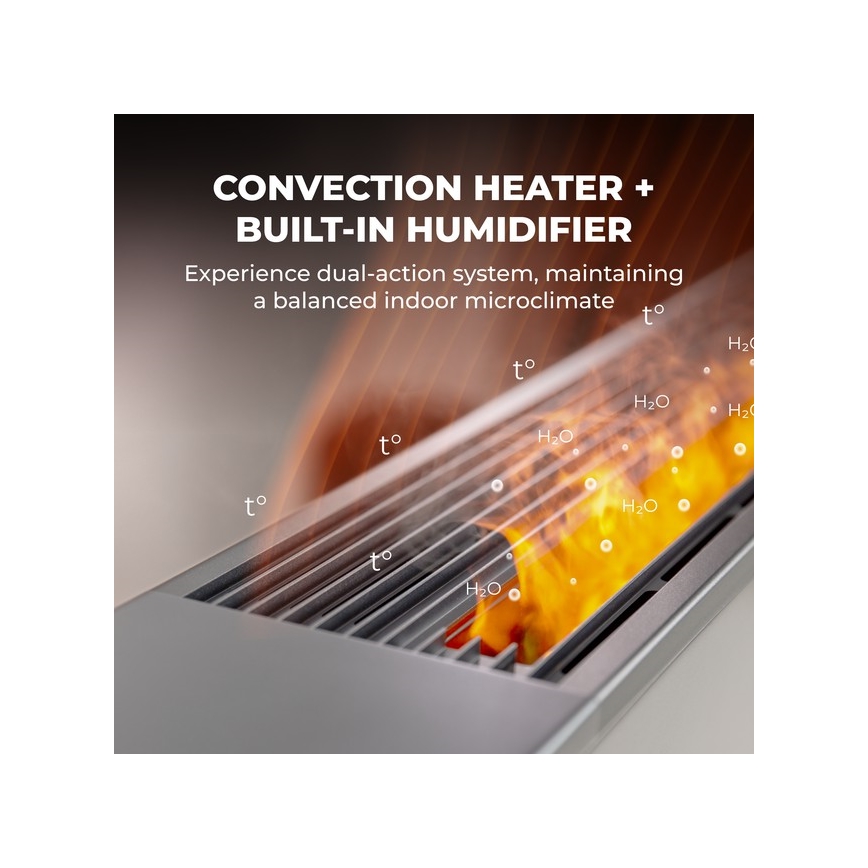 AENO - Išmanusis elektrinis šildytuvas/konvektorius 1000/2000W balta