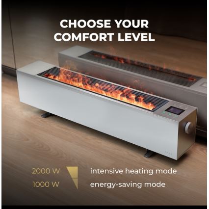 AENO - Išmanusis elektrinis šildytuvas/konvektorius 1000/2000W balta