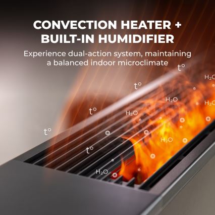 AENO - išmanusis elektrinis šildytuvas/konvektorius 1000/2000W juodas