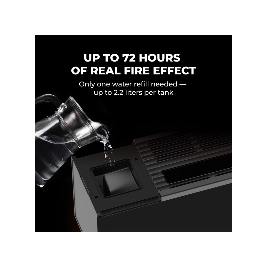 AENO - išmanusis elektrinis šildytuvas/konvektorius 1000/2000W juodas