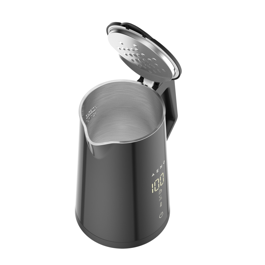 AENO - Išmanusis virdulys su LED ekranas 1,7 l 2200W/230V juoda