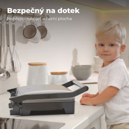 AENO - Kontaktinis grilis 2000W/230V