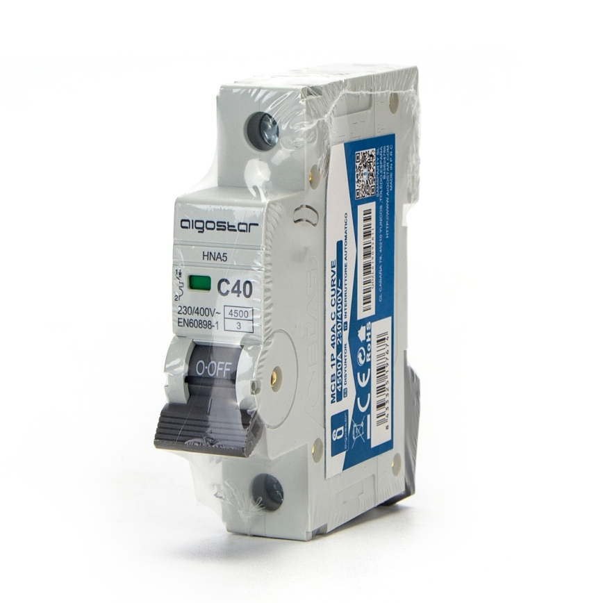 Aigostar - 1 fazės automatinis išjungiklis 1P-40A-C 230-400V