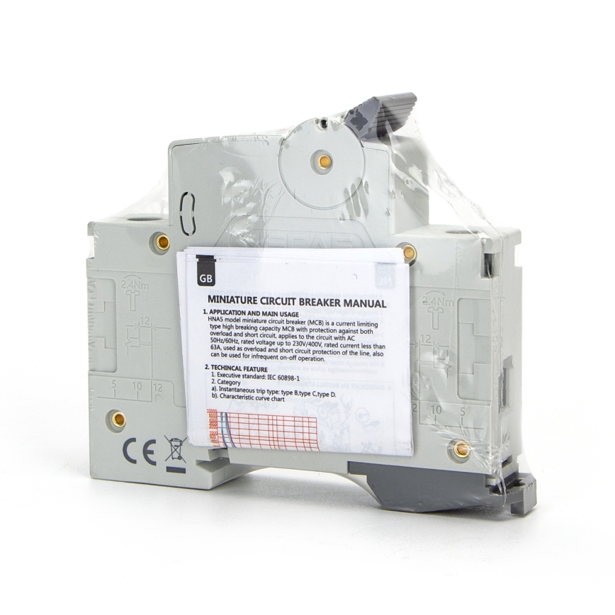 Aigostar - 1 fazės automatinis išjungiklis 1P-40A-C 230-400V