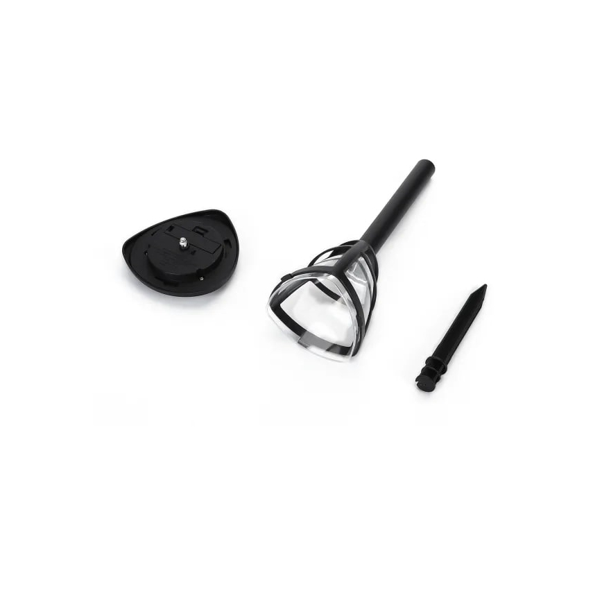 Aigostar - Rinkinys 12 vnt. LED saulės lempų LED/0,06W/2V 33,8 cm 6500K 100 mAh IP44 juoda