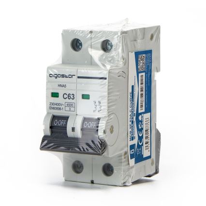 Aigostar - 2 fazių automatinis išjungiklis 2P-50A-C 230-400V