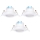 Aigostar - 3 dalių LED lubinis šviestuvas LED/5W/230V 4000K, 8,5 cm skersmens, balta