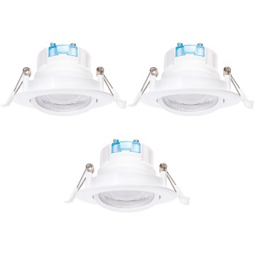 Aigostar - 3 dalių LED lubinis šviestuvas LED/5W/230V 6500K, skersmuo 8,5 cm, baltas