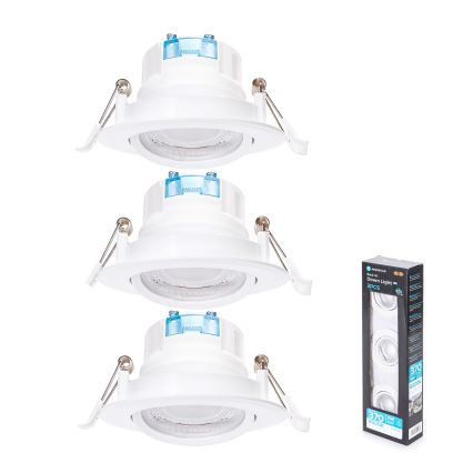 Aigostar - 3 dalių LED lubinis šviestuvas LED/5W/230V 6500K, skersmuo 8,5 cm, baltas