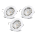 Aigostar - 3 vnt. LED įleidžiamųjų šviestuvų rinkinys 1xGU10/4,5W/230V 3000K balta