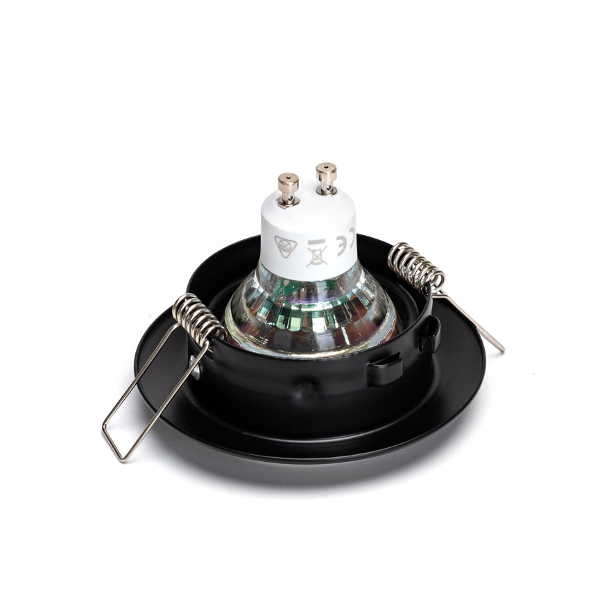 Aigostar - 3x LED įleidžiamų šviestuvų komplektas 1xGU10/4,5W/230V 3000K juodas