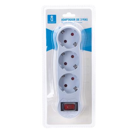 Aigostar - Lizdas su jungikliu, 3x16A/230V SCHUKO