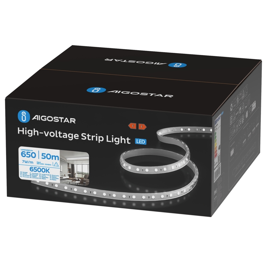 Aigostar - 50 m LED lauko juosta, 350 W, 230 V, 6500 K, IP65