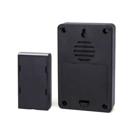Aigostar - Belaidis durų skambutis 3xAA IP44 juodas/varis