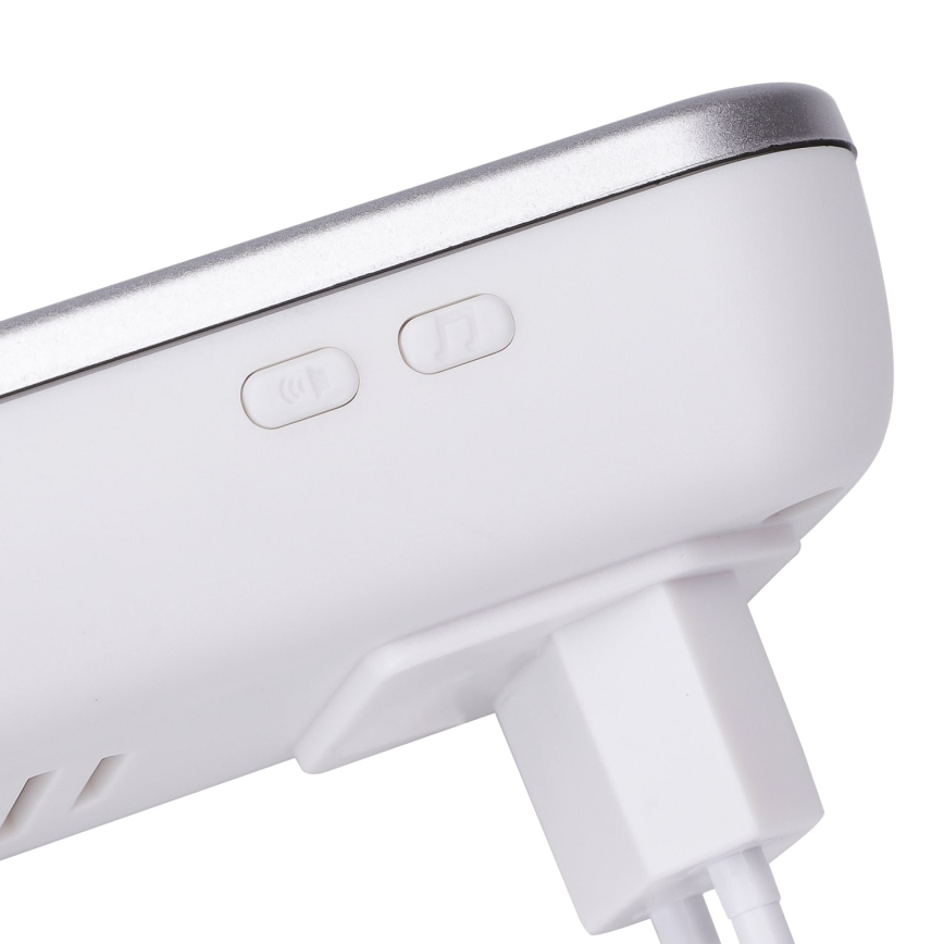 Aigostar - Belaidis durų skambutis į lizdą 230V/12V IP44 baltas
