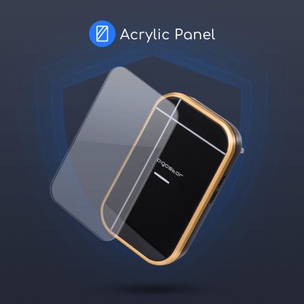 Aigostar - Bevielis prijungiamas durų skambutis 230V/12V IP44 juoda