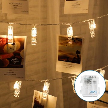Aigostar - Dekoratyvinė LED grandinė su kaiščiais 20xLED/3xAA 3,3m šilta balta