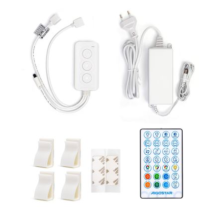 Aigostar - dimeriuojama LED RGBW juosta LED/48W/12V 2x7,5 m Wi-Fi