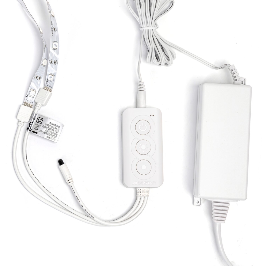 Aigostar - dimeriuojama LED RGBW juosta LED/48W/12V 2x7,5 m Wi-Fi