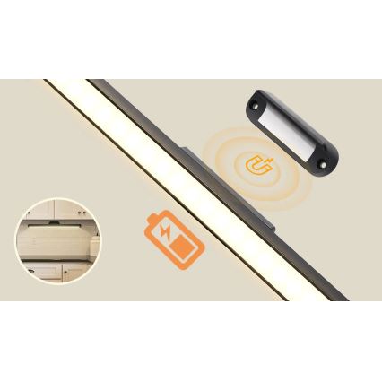 Aigostar - reguliuojamas įkraunamas veidrodžio LED apšvietimas LED/2,9W/5V 2000 mAh