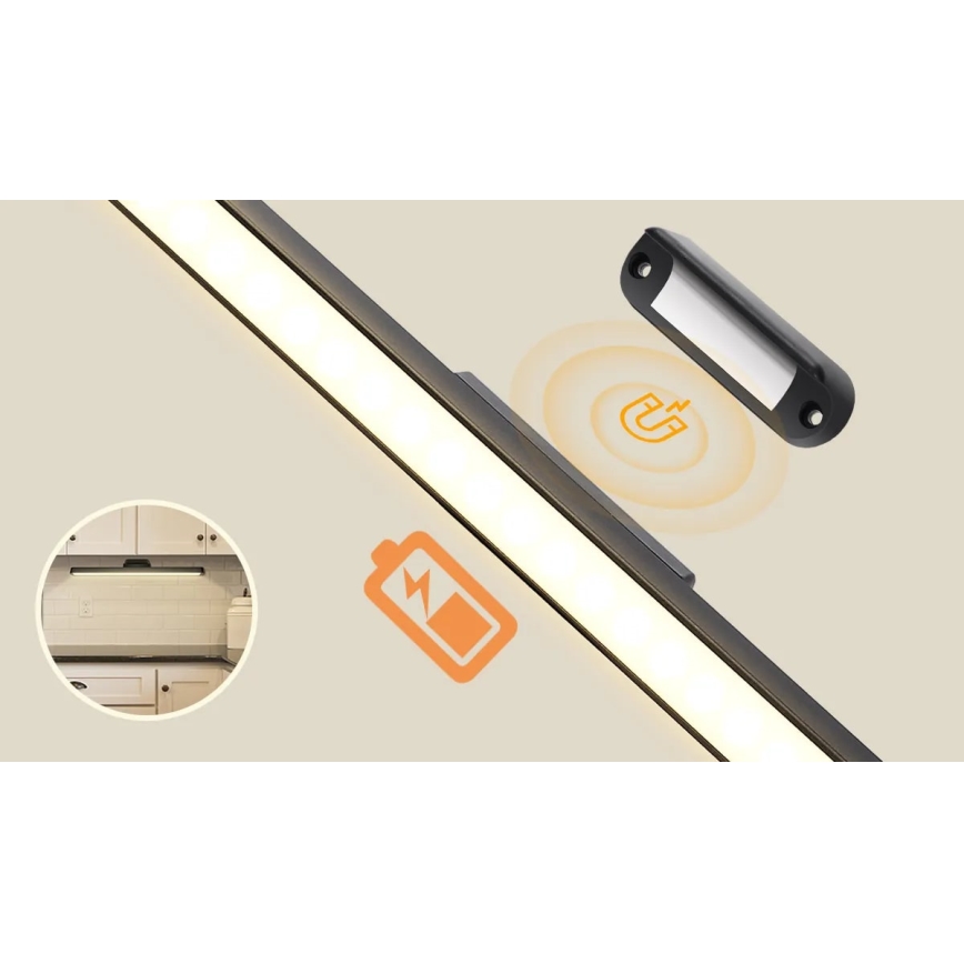 Aigostar - reguliuojamas įkraunamas veidrodžio LED apšvietimas LED/2,9W/5V 2000 mAh
