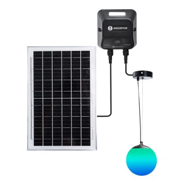 Aigostar - dimeriuojamas LED RGBW saulės šviestuvas MESH LED/5W/3,7V 8000 mAh 2700K-6500K IP65 skersmuo 30 cm