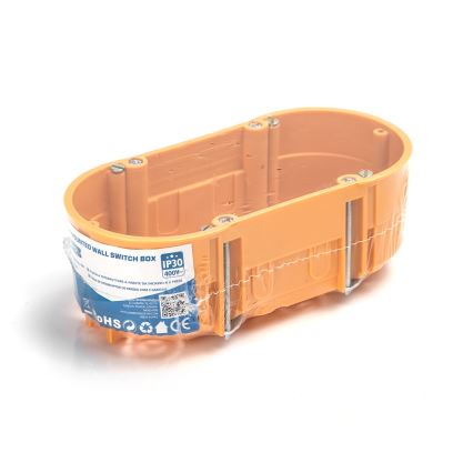 Aigostar - Dviguba montavimo dėžė įleidžiamam montavimui oranžinė