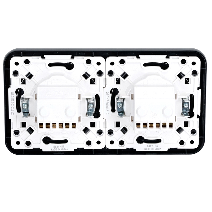 Aigostar - Dviguba SCHUKO rozetė, 250 V / 16 A