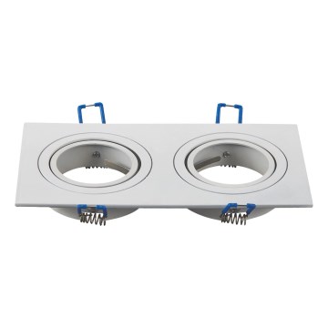 Aigostar - Dvigubas rėmelis įleidžiamam GU10 šviestuvui 17,3x9,1 cm baltas