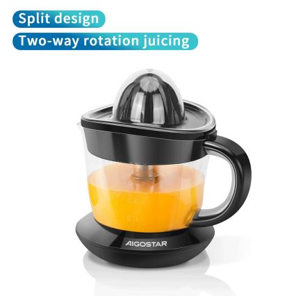 Aigostar - Elektrinis citrusinių vaisių presas 1l 40W/230V juoda