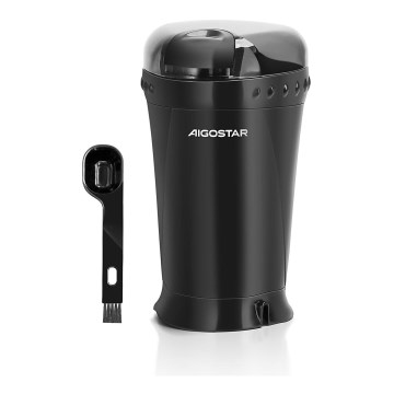 Aigostar - Elektrinis kavos pupelių malūnėlis 60g 200W/230V juoda