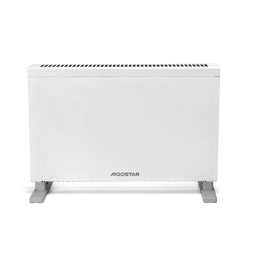 Aigostar - Elektrinis tiesioginis šildytuvas/konvektorius su LCD ekranu, ECO režimas, 1250/2000 W, 230 V + nuotolinis valdymas