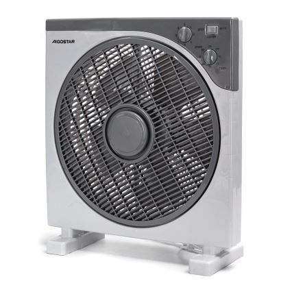 Aigostar - Grindinis ventiliatorius 35W/230V skersmuo 30 cm baltas/pilkas