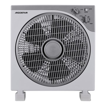 Aigostar - Grindinis ventiliatorius 35W/230V skersmuo 30 cm baltas/pilkas