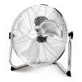 Aigostar - Grindų ventiliatorius 60W/230V 44,5 cm blizgus chromas