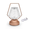 Aigostar - Įkraunama LED lempa su reguliuojamu šviesos srautu LED/1W/5V 2700/4000/6500K 1800mAh 20 cm