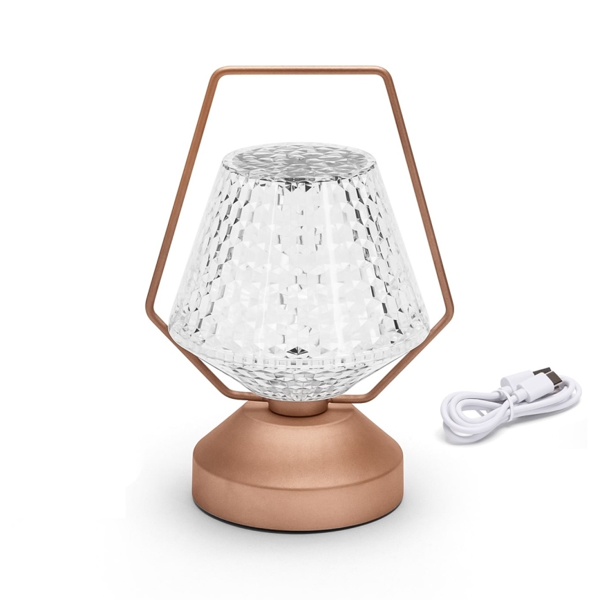 Aigostar - Įkraunama LED lempa su reguliuojamu šviesos srautu LED/1W/5V 2700/4000/6500K 1800mAh 20 cm