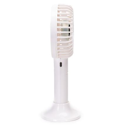 Aigostar - Įkraunamas kišeninis ventiliatorius 3W/5V 1500mAh USB balta