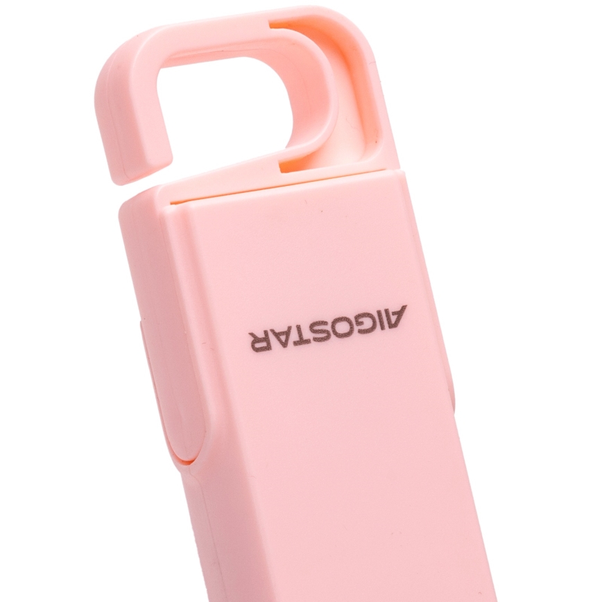 Aigostar - Įkraunamas kišeninis ventiliatorius 4,5W/3,7V 1200mAh USB rausva