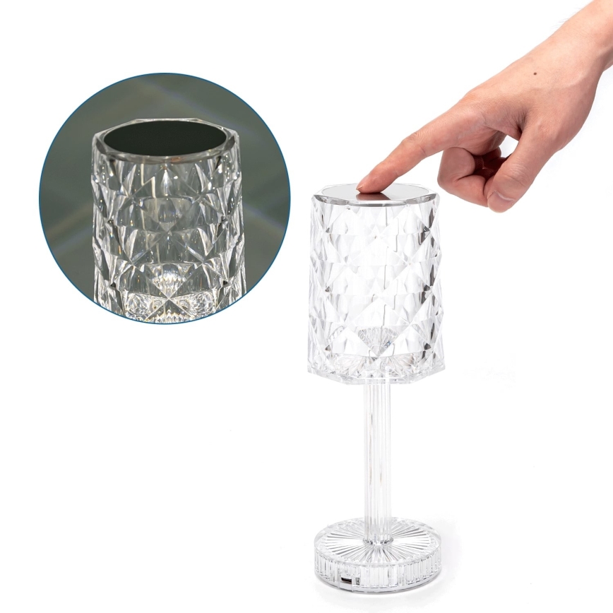 Aigostar - LED įkraunamas stalinis šviestuvas su reguliuojamu šviesos srautu LED/1W/5V 2700/4000/6500K 1800mAh 26 cm