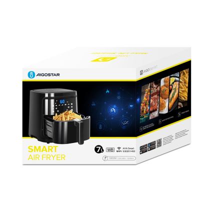 Aigostar - išmanioji karšto oro gruzdintuvė 7l 1900W/230V/60min Wi-Fi