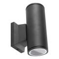 Aigostar - Juodas apvalus lauko sieninis šviestuvas 2xGU10/35W/230V IP65