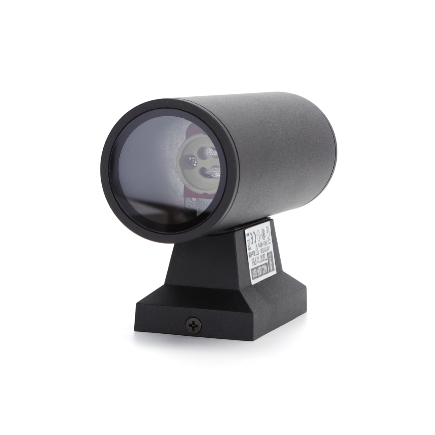 Aigostar - Juodas apvalus lauko sieninis šviestuvas 2xGU10/35W/230V IP65