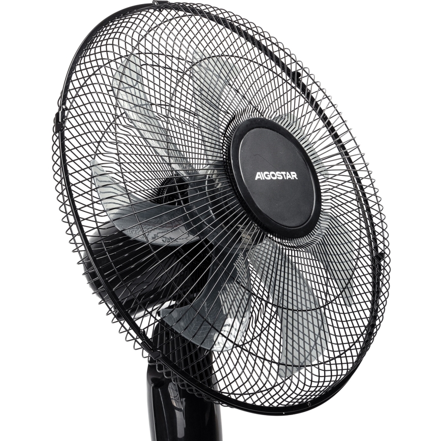 Aigostar - stovintis ventiliatorius, 50 W / 230 V, 130 cm aukščio, juodas, su nuotolinio valdymo pultu