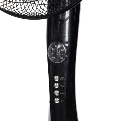 Aigostar - stovintis ventiliatorius, 50 W / 230 V, 130 cm aukščio, juodas, su nuotolinio valdymo pultu