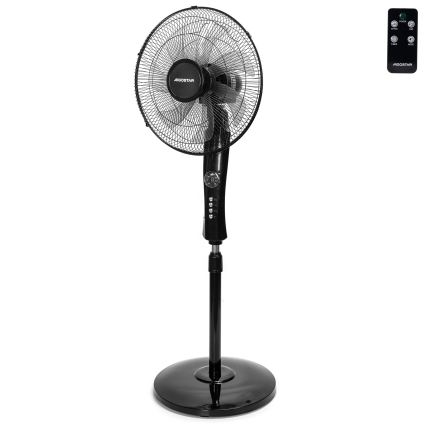 Aigostar - stovintis ventiliatorius, 50 W / 230 V, 130 cm aukščio, juodas, su nuotolinio valdymo pultu