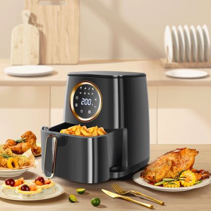 Aigostar - Karšto oro gruzdintuvė 1400W/230V 4,2l juoda
