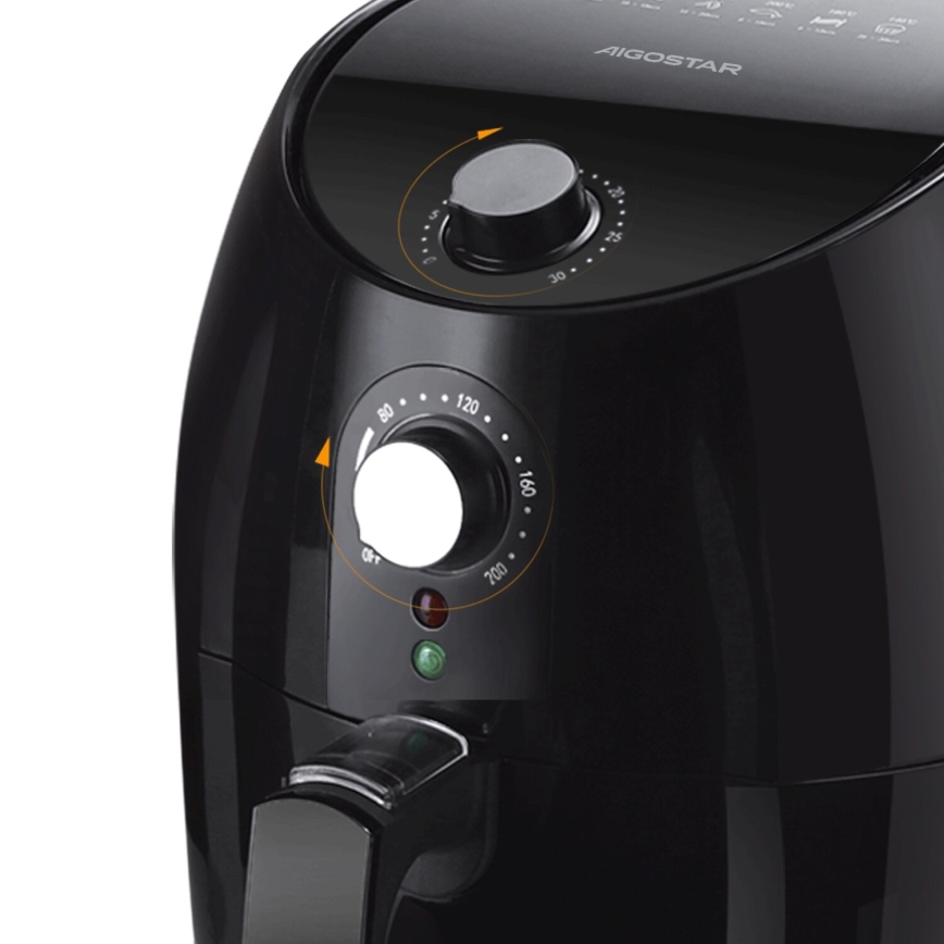 Aigostar - Karšto oro gruzdintuvė 1500W/230V 3,5l juoda